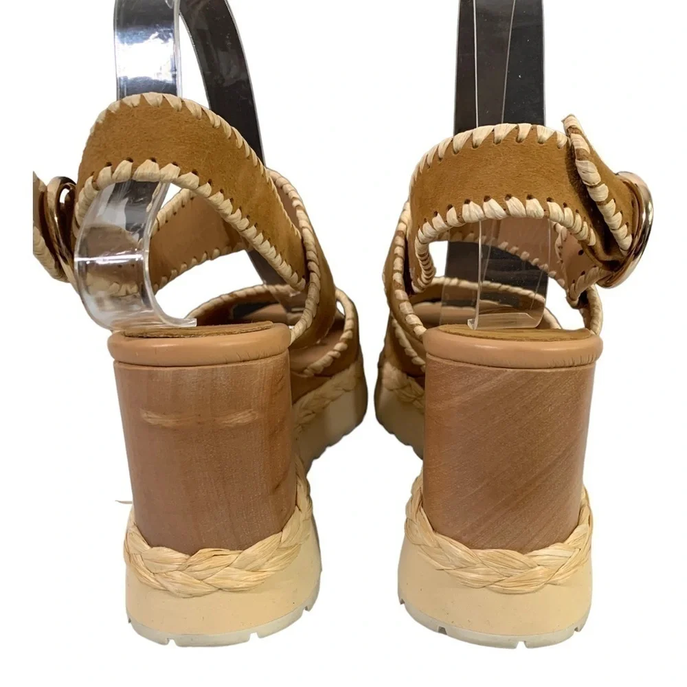 PALOMA BARCELO Espadrille Platform Wedge Sandals Size 41
